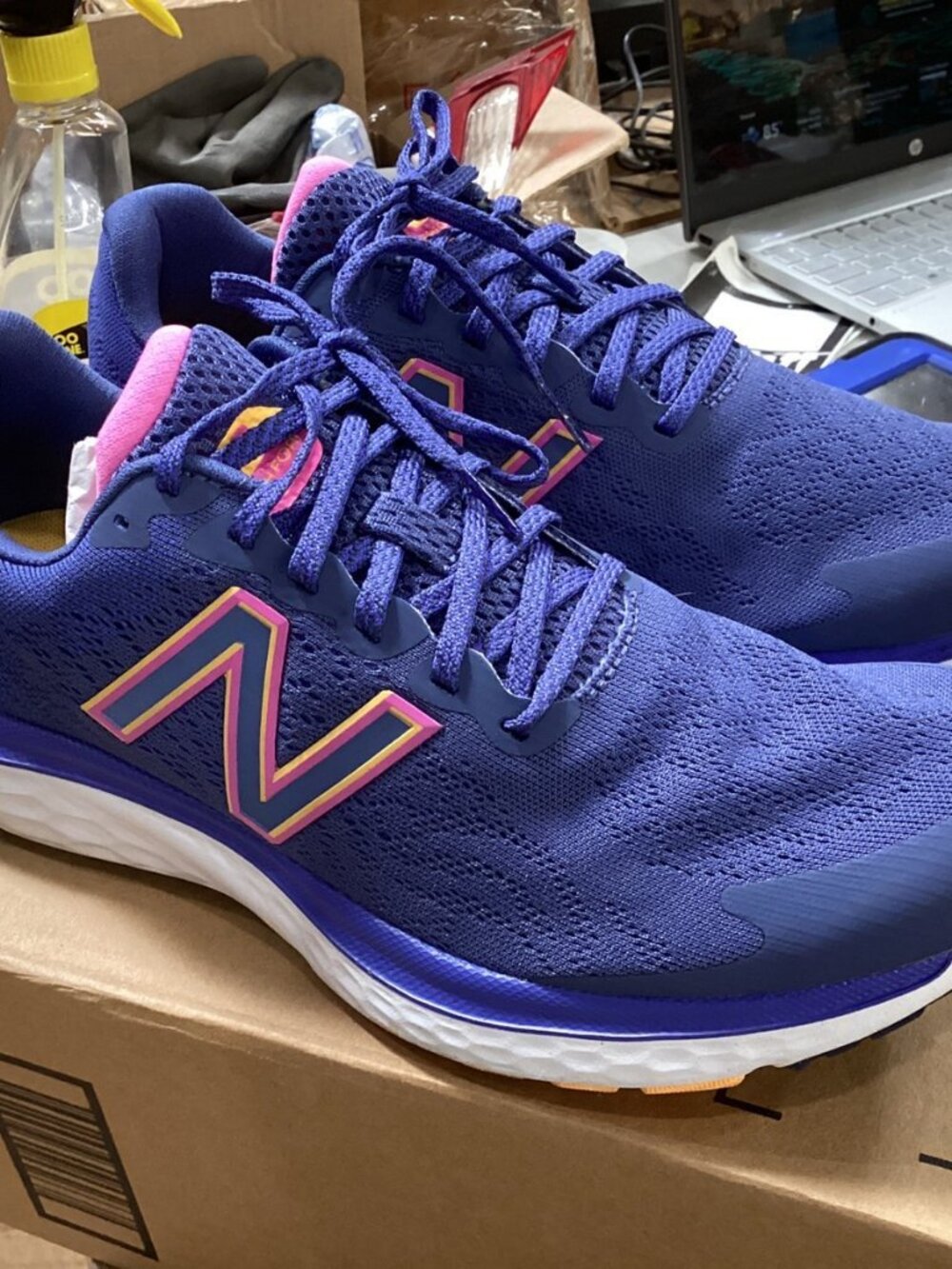 New Balance Womens Fresh Foam 680v7 W680CB7 Blue Running Shoes Sneakers - Picture 7 of 7